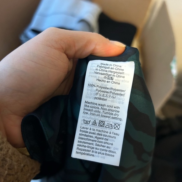 J.Crew Deep Teal Zebra Silky Blouse - Picture 5 of 7